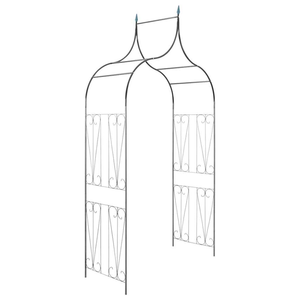 vidaXL Arcadă de grădină plante cățărătoare vârf ascuţit verde închis