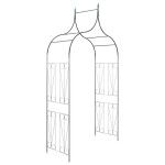 vidaXL Arcadă de grădină plante cățărătoare vârf ascuţit verde închis