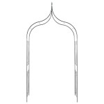 vidaXL Arcadă de grădină plante cățărătoare vârf ascuţit verde închis