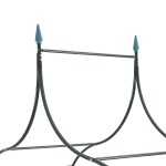 vidaXL Arcadă de grădină plante cățărătoare vârf ascuţit verde închis