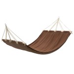 Hamac cu bare, 210 x 150 cm, maro Hamac cu bare, 210 x 150 cm, maro