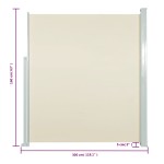 vidaXL Copertină laterală pentru terasă/curte, crem, 160x300 cm vidaXL Copertină laterală pentru terasă/curte, crem, 160x300 cm