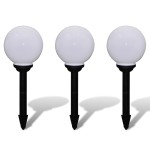 vidaXL Lămpi de exterior pentru alei LED 3 buc. 20 cm, cu țăruș de sol vidaXL Lămpi de exterior pentru alei LED 3 buc. 20 cm, cu țăruș de sol