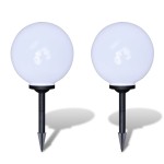 vidaXL Lămpi de exterior pentru alei LED 2 buc. 30 cm, cu țăruș de sol vidaXL Lămpi de exterior pentru alei LED 2 buc. 30 cm, cu țăruș de sol
