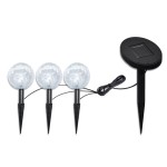vidaXL Lămpi solare grădină cu LED, 3 buc., țăruși & panouri solare vidaXL Lămpi solare grădină cu LED, 3 buc., țăruși & panouri solare