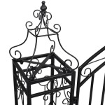 vidaXL Poartă de grădină ornamentală, fier forjat, 122 x 20,5 x 134 cm vidaXL Poartă de grădină ornamentală, fier forjat, 122 x 20,5 x 134 cm