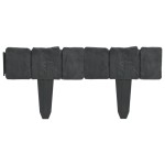 vidaXL Gard de grădină / gazon aspect piatră, 41 buc., 10 m, plastic