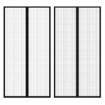 vidaXL Perdea anti insecte cu benzi scai, 210 x 100 cm, 2 buc, negru vidaXL Perdea anti insecte cu benzi scai, 210 x 100 cm, 2 buc, negru