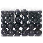 vidaXL Baldouri de Crăciun 100 buc Negru Ø3/4/6 cm vidaXL Baldouri de Crăciun 100 buc Negru Ø3/4/6 cm