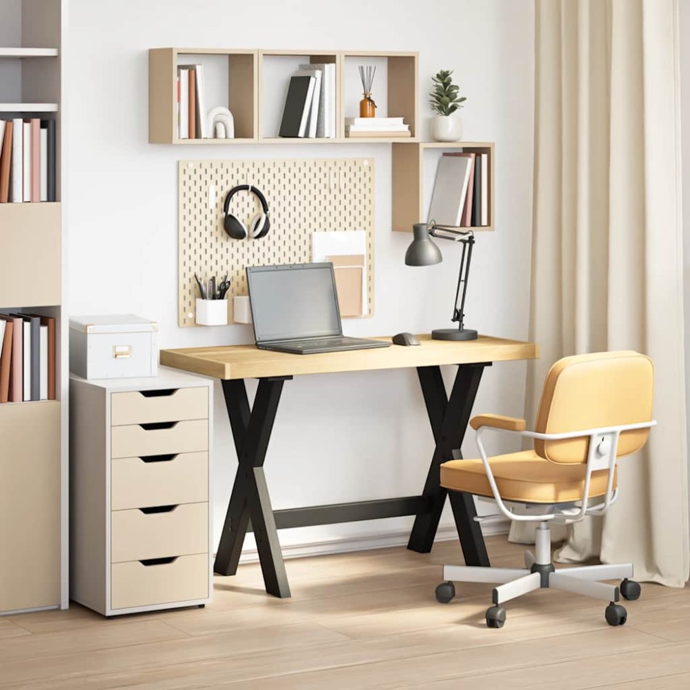 vidaXL Birou NOAIN Picioare în formă X 120x50x75 cm lemn masiv de pin