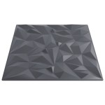 vidaXL Panouri de perete 12 buc. gri 50x50 cm XPS 3 m² ametist