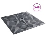 vidaXL Panouri de perete 48 buc. gri 50x50 cm XPS 12 m² ametist vidaXL Panouri de perete 48 buc. gri 50x50 cm XPS 12 m² ametist