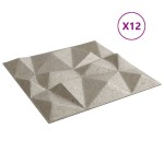 vidaXL Panouri de perete 12 buc. Beton 50x50 cm XPS 3 m² diamant vidaXL Panouri de perete 12 buc. Beton 50x50 cm XPS 3 m² diamant