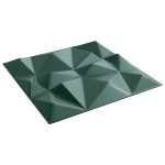 vidaXL Panouri de perete 12 buc. verde 50x50 cm XPS 3 m² diamant
