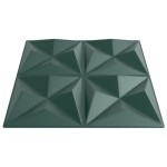 vidaXL Panouri de perete 12 buc. verde 50x50 cm XPS 3 m² origami vidaXL Panouri de perete 12 buc. verde 50x50 cm XPS 3 m² origami