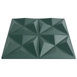 vidaXL Panouri de perete 24 buc. verde 50x50 cm XPS 6 m² origami vidaXL Panouri de perete 24 buc. verde 50x50 cm XPS 6 m² origami