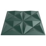 vidaXL Panouri de perete 48 buc. verde 50x50 cm XPS 12 m² origami vidaXL Panouri de perete 48 buc. verde 50x50 cm XPS 12 m² origami