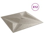 vidaXL Panouri de perete 12 buc. Beton 50x50 cm XPS 3 m² stea vidaXL Panouri de perete 12 buc. Beton 50x50 cm XPS 3 m² stea