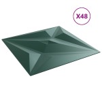 vidaXL Panouri de perete 48 buc. verde 50x50 cm XPS 12 m² stea vidaXL Panouri de perete 48 buc. verde 50x50 cm XPS 12 m² stea