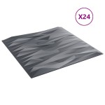 vidaXL Panouri de perete 24 buc. gri 50x50 cm XPS 6 m² piatră vidaXL Panouri de perete 24 buc. gri 50x50 cm XPS 6 m² piatră