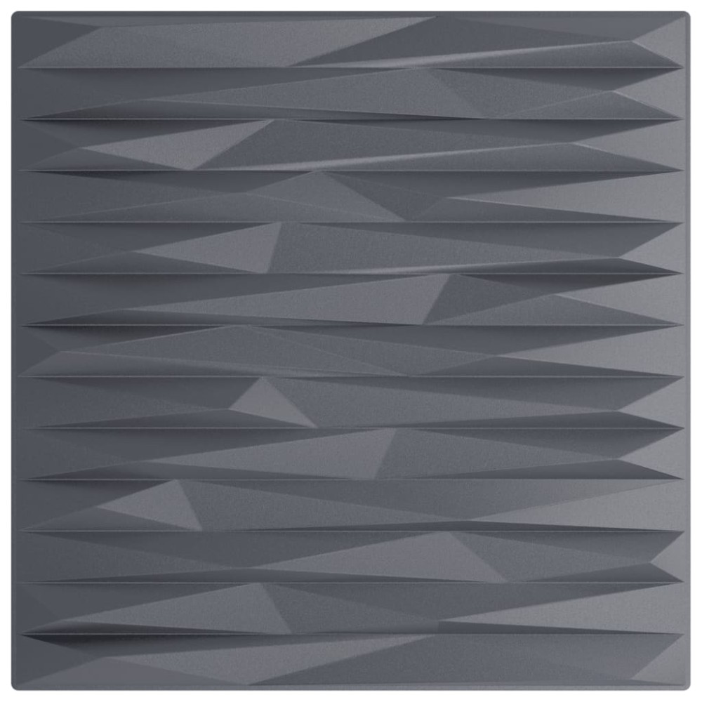 vidaXL Panouri de perete 48 buc. gri 50x50 cm XPS 12 m² piatră