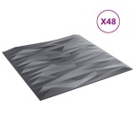 vidaXL Panouri de perete 48 buc. gri 50x50 cm XPS 12 m² piatră vidaXL Panouri de perete 48 buc. gri 50x50 cm XPS 12 m² piatră