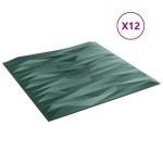vidaXL Panouri de perete 12 buc. verde 50x50 cm XPS 3 m² piatră