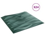 vidaXL Panouri de perete 24 buc. verde 50x50 cm XPS 6 m² piatră vidaXL Panouri de perete 24 buc. verde 50x50 cm XPS 6 m² piatră