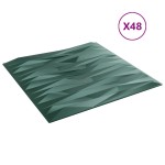 vidaXL Panouri de perete 48 buc. verde 50x50 cm XPS 12 m² piatră
