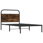 vidaXL Cadru de pat fără saltea 100x200 cm Stejar fumuriu vidaXL Cadru de pat fără saltea 100x200 cm Stejar fumuriu