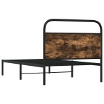 vidaXL Cadru de pat fără saltea 100x200 cm Stejar fumuriu vidaXL Cadru de pat fără saltea 100x200 cm Stejar fumuriu