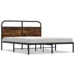 vidaXL Cadru de pat fără saltea 120x190 cm Stejar fumuriu vidaXL Cadru de pat fără saltea 120x190 cm Stejar fumuriu