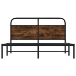 vidaXL Cadru de pat fără saltea 120x190 cm Stejar fumuriu vidaXL Cadru de pat fără saltea 120x190 cm Stejar fumuriu