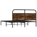 vidaXL Cadru de pat fără saltea 120x190 cm Stejar fumuriu vidaXL Cadru de pat fără saltea 120x190 cm Stejar fumuriu