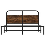 vidaXL Cadru de pat fără saltea 135x190 cm Stejar fumuriu vidaXL Cadru de pat fără saltea 135x190 cm Stejar fumuriu