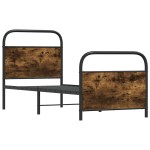 vidaXL Cadru de pat fără saltea 80x200cm Stejar fumuriu lemn prelucrat