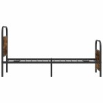 vidaXL Cadru de pat fără saltea 80x200cm Stejar fumuriu lemn prelucrat