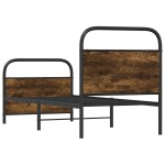 vidaXL Cadru de pat fără saltea 80x200cm Stejar fumuriu lemn prelucrat