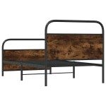 vidaXL Cadru de pat fără saltea 100x200 cm Stejar fumuriu vidaXL Cadru de pat fără saltea 100x200 cm Stejar fumuriu