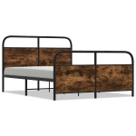 vidaXL Cadru de pat fără saltea 120x190 cm Stejar fumuriu vidaXL Cadru de pat fără saltea 120x190 cm Stejar fumuriu