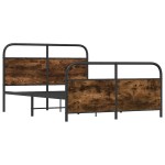 vidaXL Cadru de pat fără saltea 120x200 cm Stejar fumuriu vidaXL Cadru de pat fără saltea 120x200 cm Stejar fumuriu