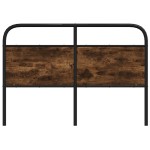 vidaXL Tăblie stejar afumat 135 cm oțel și lemn prelucrat