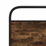 vidaXL Tăblie stejar afumat 135 cm oțel și lemn prelucrat