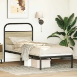 vidaXL Cadru de pat fără saltea 80x200 cm Lemn prelucrat stejar Sonoma