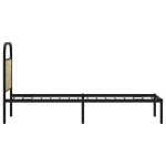 vidaXL Cadru de pat fără saltea 80x200 cm Lemn prelucrat stejar Sonoma
