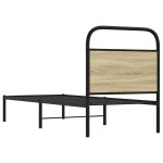 vidaXL Cadru de pat fără saltea 80x200 cm Lemn prelucrat stejar Sonoma