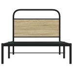 vidaXL Cadru de pat fără saltea 107x203 cm Lemn derivat stejar Sonoma vidaXL Cadru de pat fără saltea 107x203 cm Lemn derivat stejar Sonoma