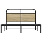 vidaXL Cadru de pat fără saltea 120x190 cm Lemn derivat stejar Sonoma vidaXL Cadru de pat fără saltea 120x190 cm Lemn derivat stejar Sonoma