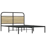vidaXL Cadru de pat fără saltea 120x190 cm Lemn derivat stejar Sonoma vidaXL Cadru de pat fără saltea 120x190 cm Lemn derivat stejar Sonoma