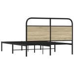vidaXL Cadru de pat fără saltea 120x190 cm Lemn derivat stejar Sonoma vidaXL Cadru de pat fără saltea 120x190 cm Lemn derivat stejar Sonoma